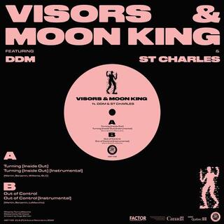 VISORS &amp; MOON KING - Turning (Inside Out) B/w Out Of Control [12in]
